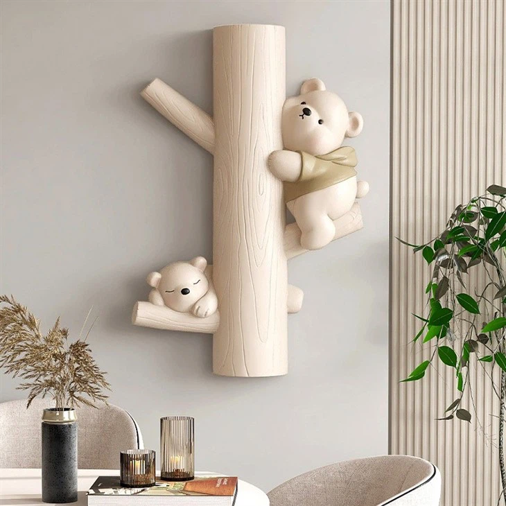 3D Bear And Trunk Wall Decor