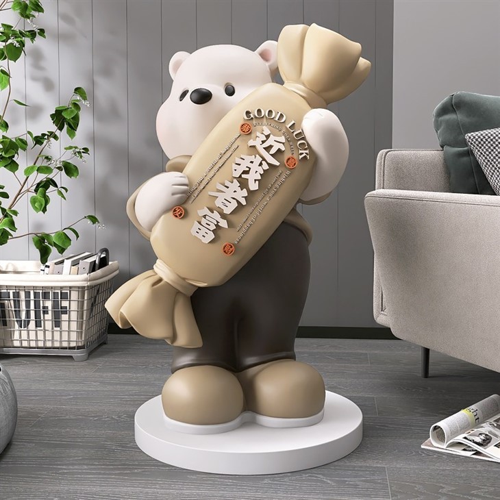 Cartoonish Candy Bear Statue